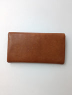 safuji サフジ ミニ長財布（ホック）long wallet ロングウォレット レザー ブラウン系 【中古】