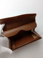 safuji サフジ ミニ長財布（ホック）long wallet ロングウォレット レザー ブラウン系 【中古】