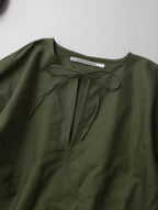 TENNE HANDCRAFTED MODERN テンハンドクラフテッドモダン volume sleeve pullover ボリュームスリーブプルオーバー カットソー カーキ 【中古】