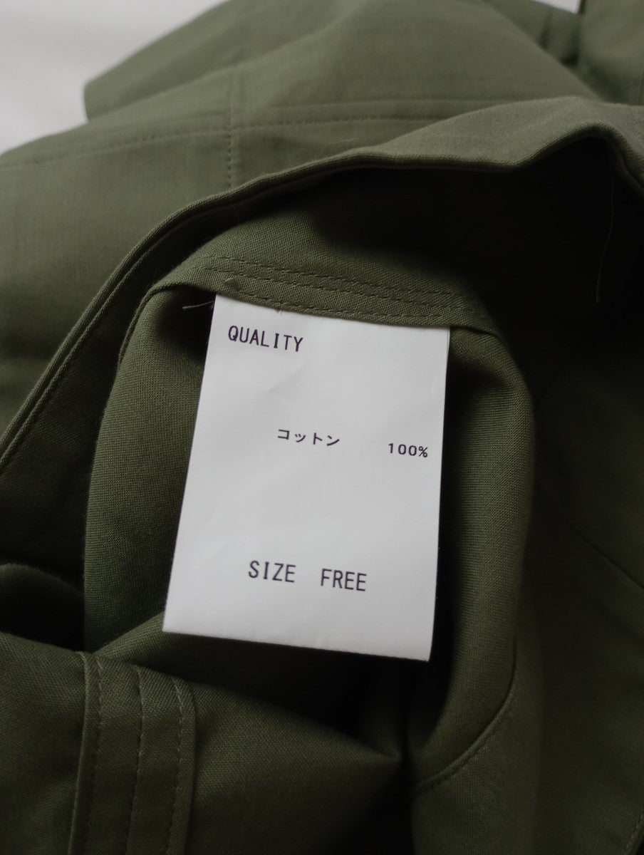 TENNE HANDCRAFTED MODERN テンハンドクラフテッドモダン volume sleeve pullover ボリュームスリーブプルオーバー カットソー カーキ 【中古】