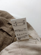 Vlas Blomme ヴラスブラム コルトレイクリネン ウール ヘリンボーン ペンギンパンツ サルエル1   生成り ブラウン 【中古】