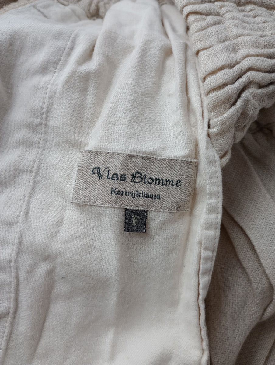 Vlas Blomme ヴラスブラム コルトレイクリネン イージー ロングスカート 生成り 【中古】