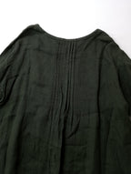 Vlas Blomme ヴラスブラム コルトレイクリネン コットン ロングワンピース カーキ【中古】