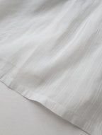 humoresque ユーモレスク gather short sleeve ギャザーショートスリーブ 半袖 ブラウス トップス ストライプ 白 F【中古】