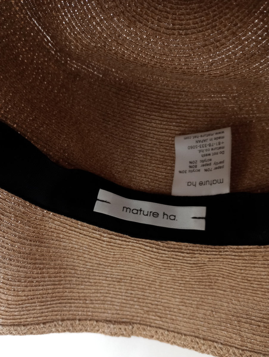 mature ha. マチュアーハ WP paper braid hat switch short ペーパーハット 帽子 ベージュ (16M＋3154)【中古】