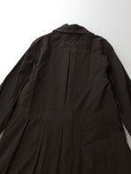 MARGARET HOWELL マーガレットハウエル SOFT COTTON POPLIN DRESS 長袖 シャツワンピース ロング ダークブラウン コットン 綿 100％ 1 【中古】