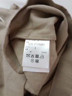 MARGARET HOWELL マーガレット・ハウエル スイングトップ ジップアップ ブルゾン ジャケット  リネン 麻 100％ ベージュ 1  【中古】