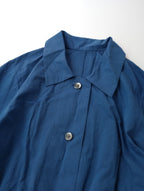 MARGARET HOWELL マーガレット・ハウエル WASHED COTTON コットン 綿 100％ ロング シャツワンピース ブルー 1  【中古】