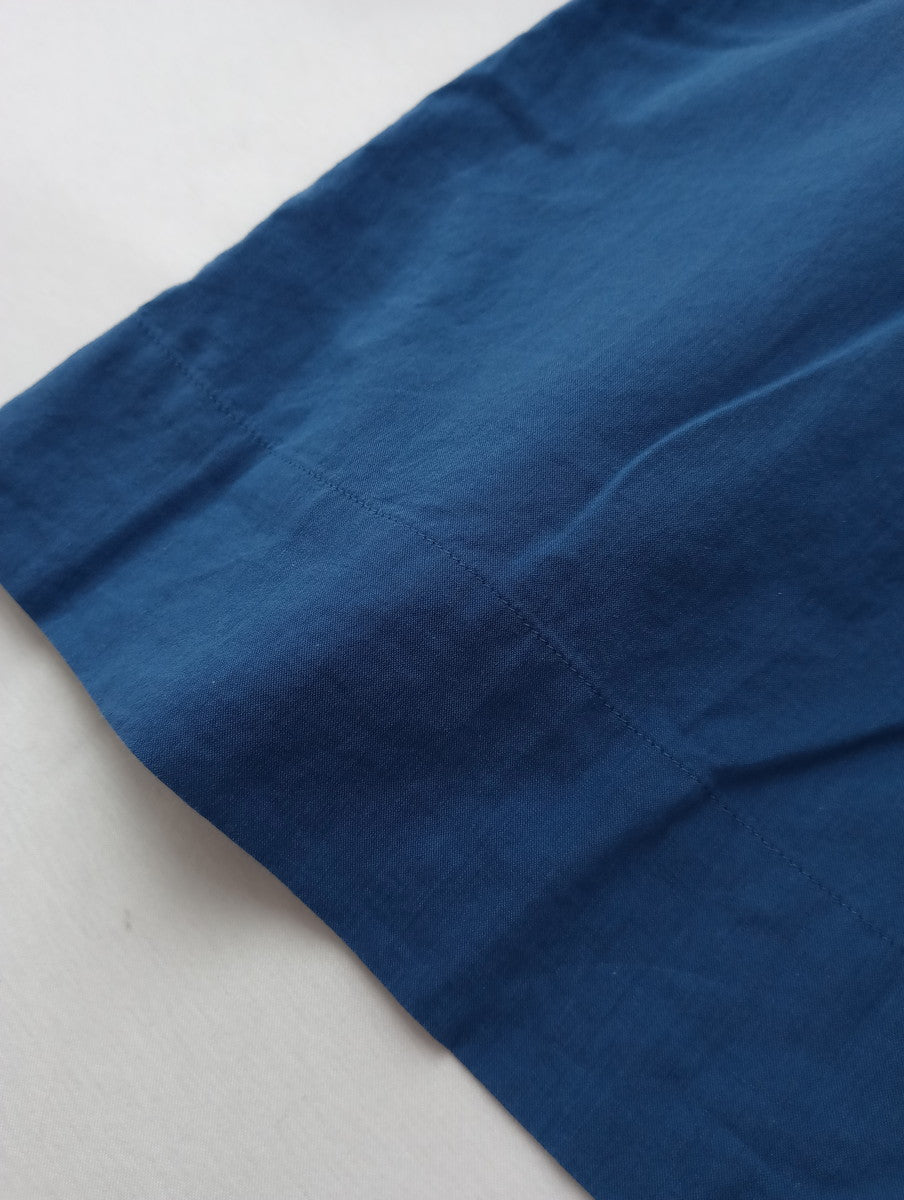 MARGARET HOWELL マーガレット・ハウエル WASHED COTTON コットン 綿 100％ ロング シャツワンピース ブルー 1  【中古】