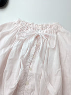 nest Robe ネストローブ UpcycleLino ribbon tie short blouse リボンド ブラウス 長袖 シャツ トップス  ピンク  【中古】