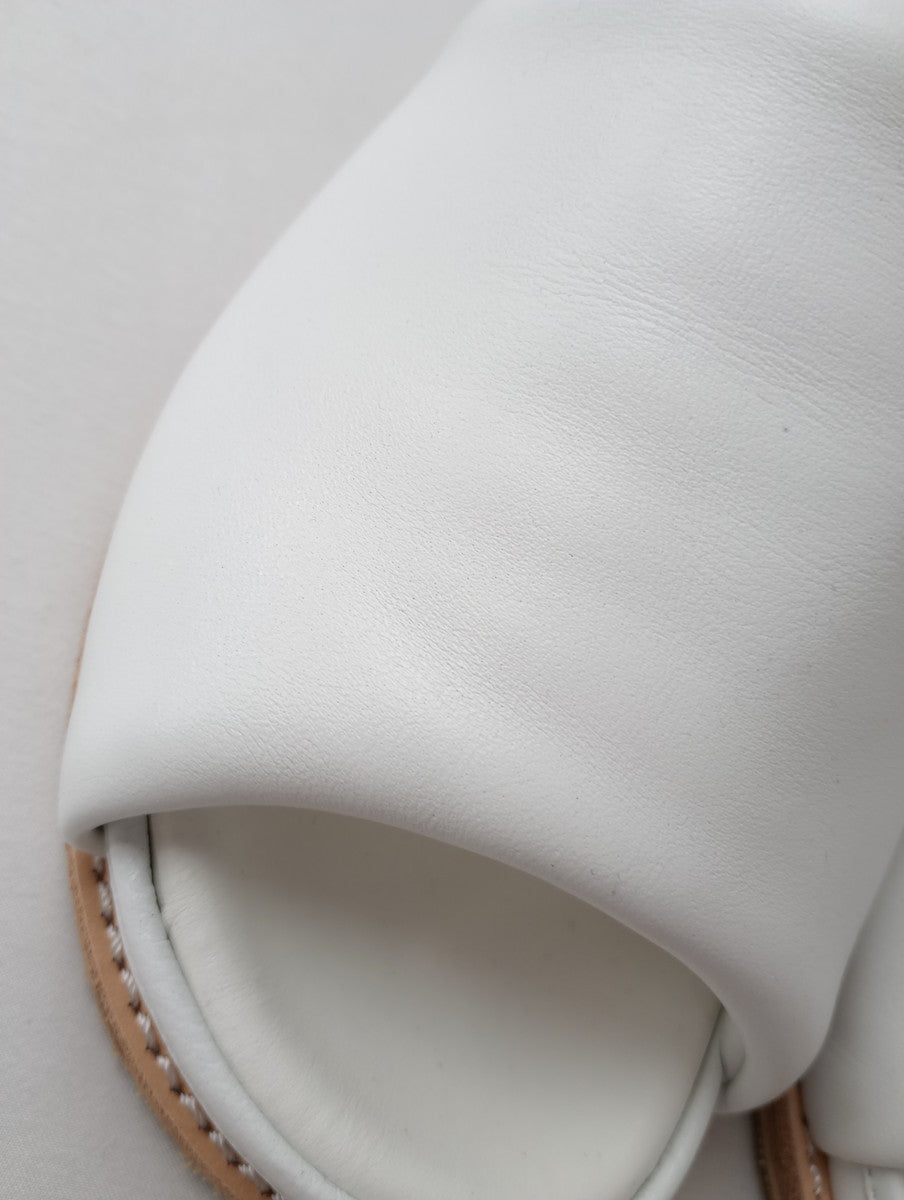ebagos  エバゴス  ラムテンダーベルト サンダル 靴  白 23  (BM＋3762)【中古】