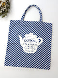 R&D.M.Co- オールドマンズテーラー RAINY STRIPE TOTE BAG トートバッグ ブルー 【中古】