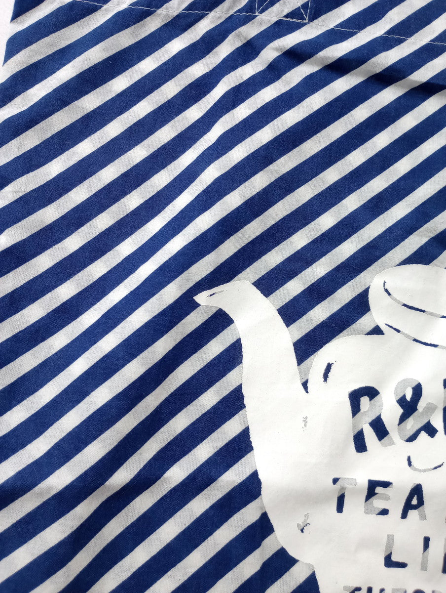 R&D.M.Co- オールドマンズテーラー RAINY STRIPE TOTE BAG トートバッグ ブルー 【中古】