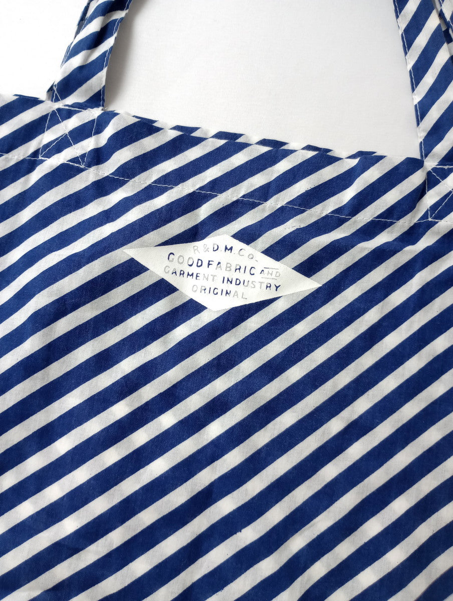 R&D.M.Co- オールドマンズテーラー RAINY STRIPE TOTE BAG トートバッグ ブルー 【中古】