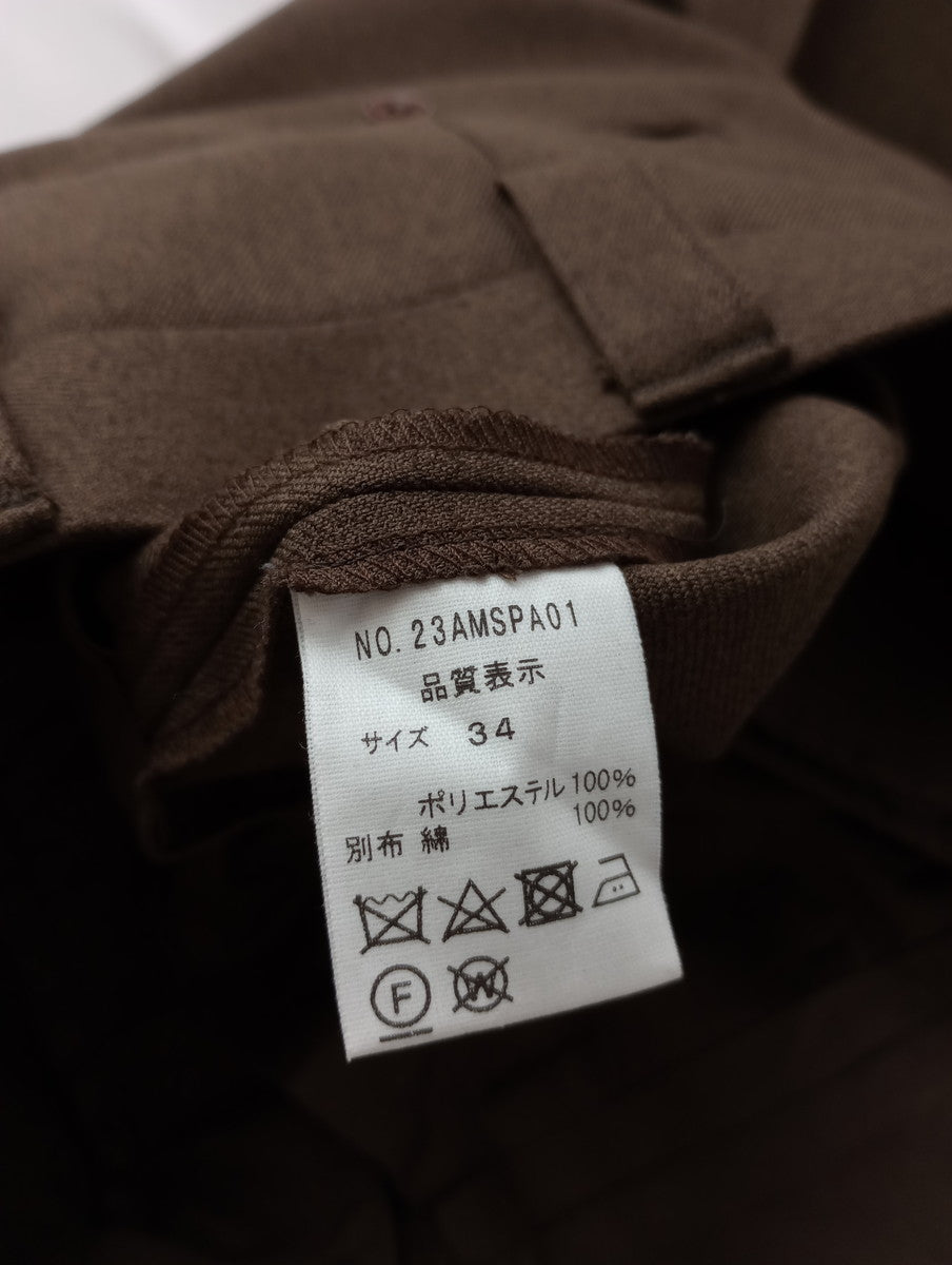THE SHINZONE シンゾーン BARRACK PANTS バラック パンツ トラウザー  ブラウン 34【中古】