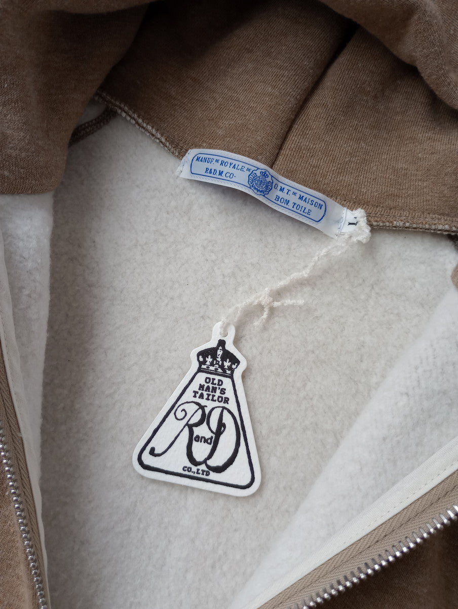 新品 R&D.M.Co- オールドマンズテーラー 裏起毛 ZIP UP PARKA ジップアップ パーカー 羽織   ベージュ L 【中古】
