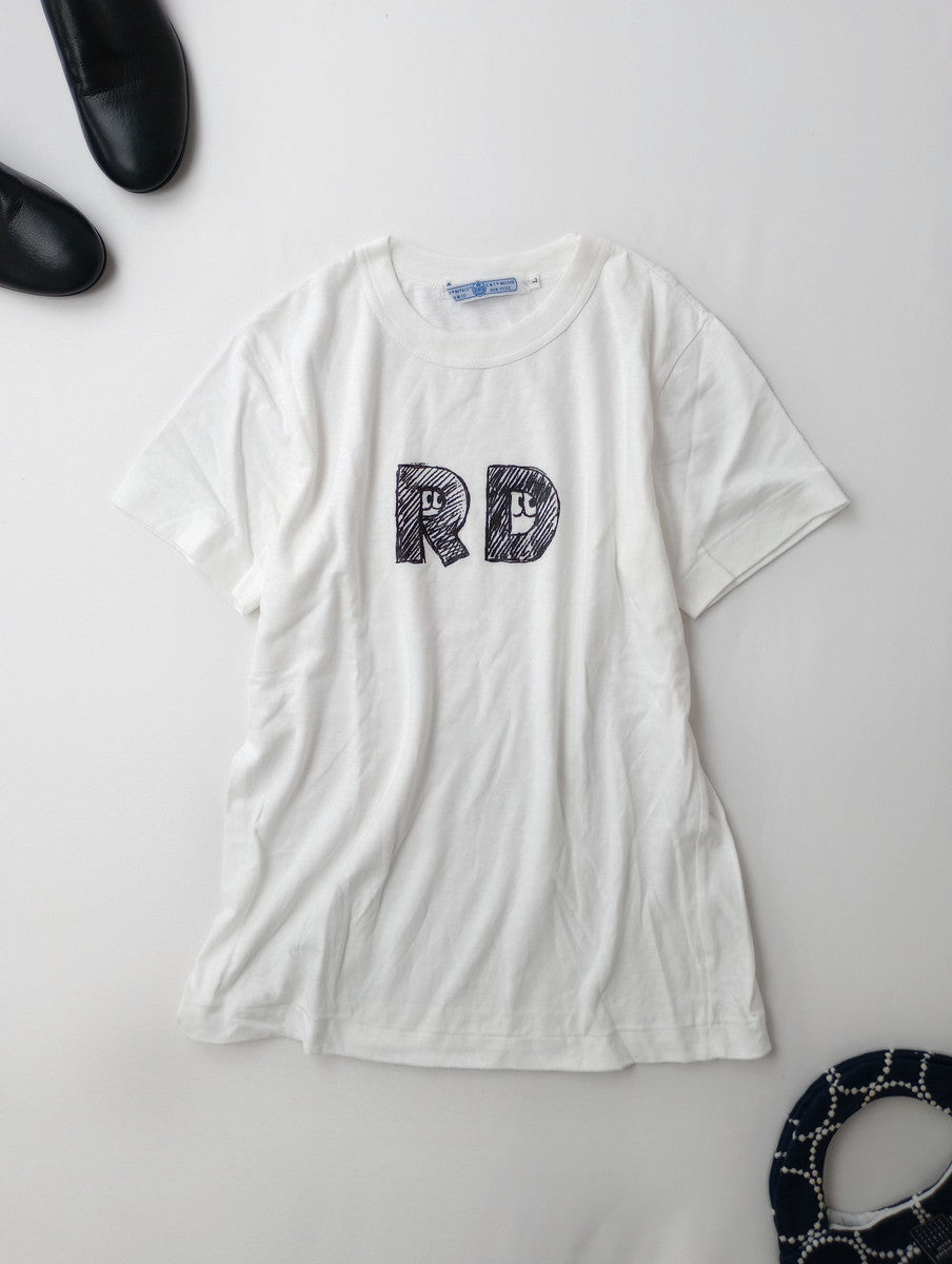 R&D.M.Co- オールドマンズテーラー SPY EYE T-SHIRT スパイアイTシャツ 半袖  L  白【中古】