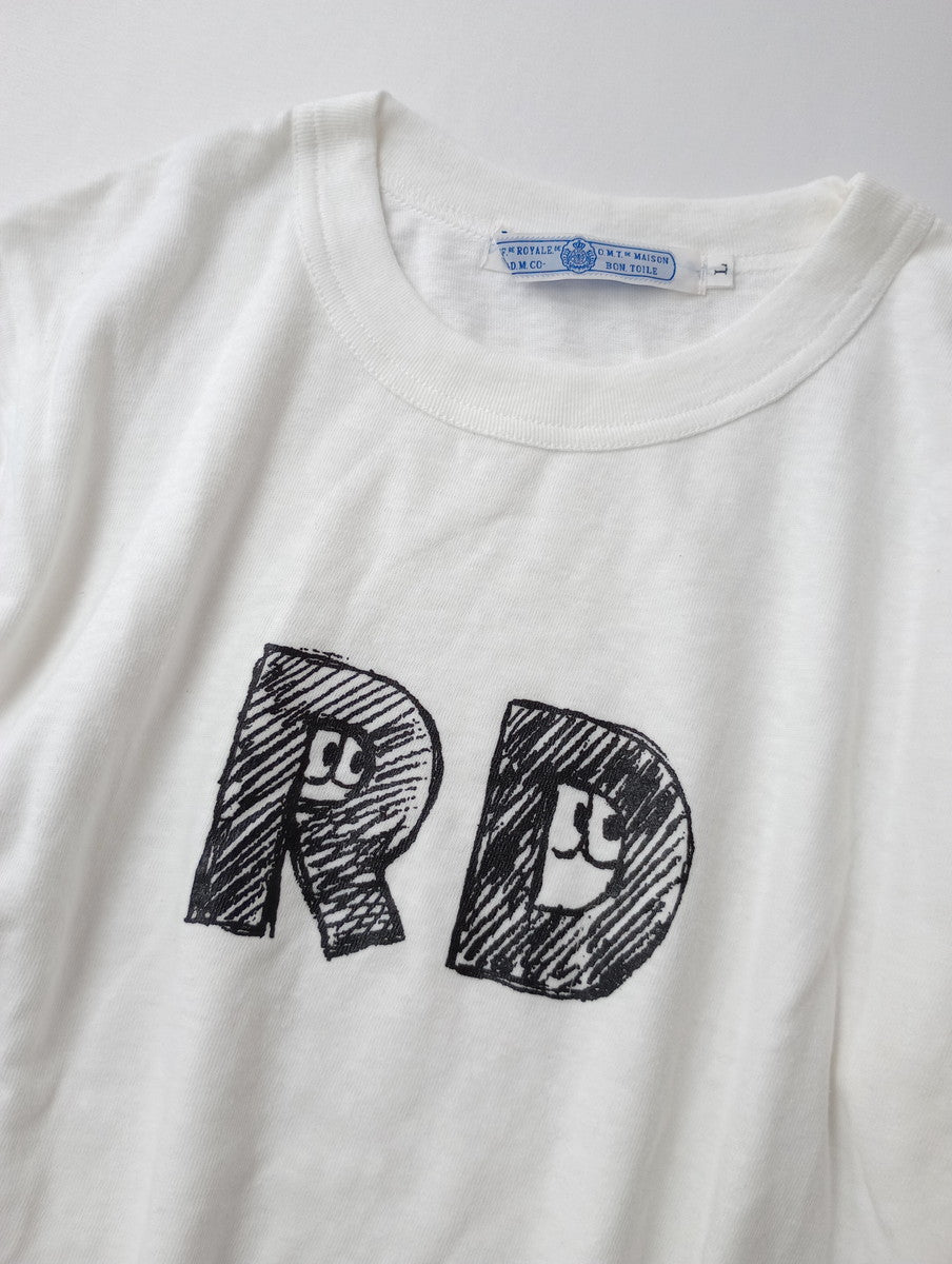 R&D.M.Co- オールドマンズテーラー SPY EYE T-SHIRT スパイアイTシャツ 半袖  L  白【中古】