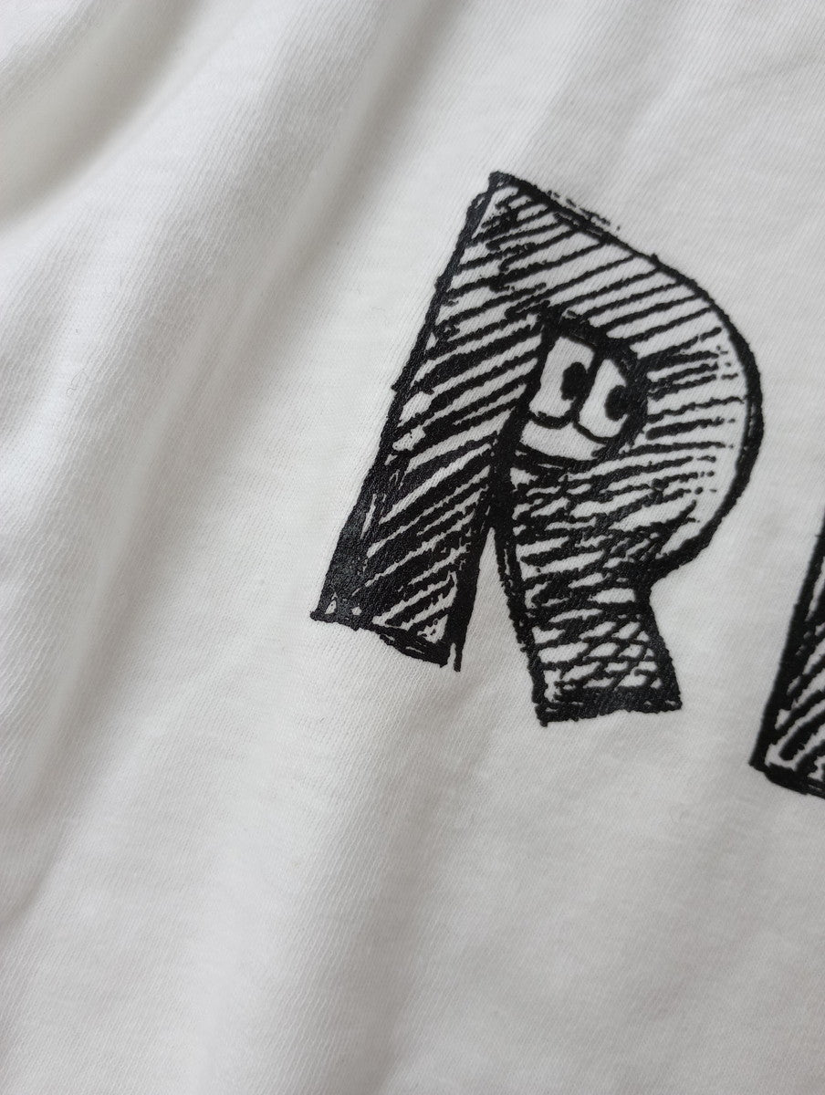 R&D.M.Co- オールドマンズテーラー SPY EYE T-SHIRT スパイアイTシャツ 半袖  L  白【中古】