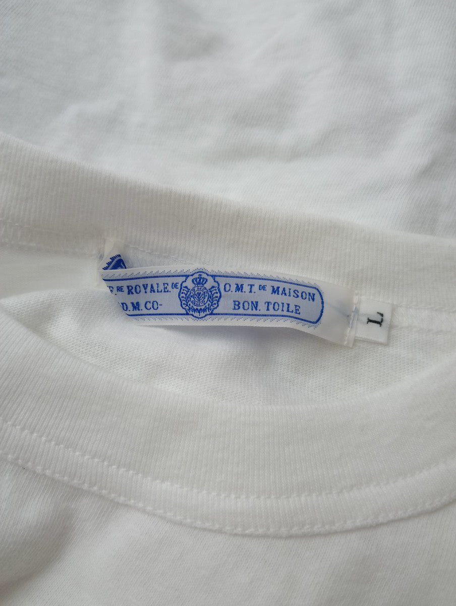 R&D.M.Co- オールドマンズテーラー SPY EYE T-SHIRT スパイアイTシャツ 半袖  L  白【中古】