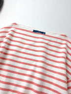 SAINT JAMES セントジェームス ボーダー バスクシャツ長袖 カットソー トップス  ピンク USA36 【中古】