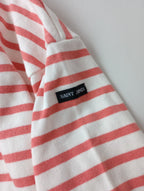 SAINT JAMES セントジェームス ボーダー バスクシャツ長袖 カットソー トップス  ピンク USA36 【中古】