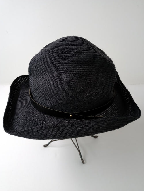 mature ha. マチュアーハ BOXED HAT ボックスハット 帽子 黒 ブラック  (AM＋3797)【中古】