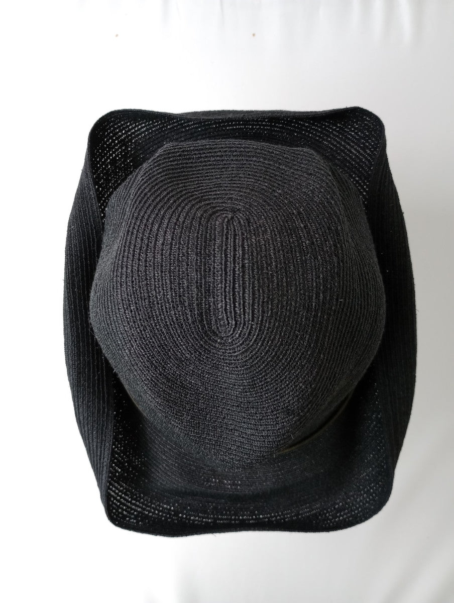 mature ha. マチュアーハ BOXED HAT ボックスハット 帽子 黒 ブラック  (AM＋3797)【中古】