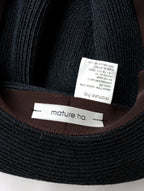 mature ha. マチュアーハ BOXED HAT ボックスハット 帽子 黒 ブラック  (AM＋3797)【中古】