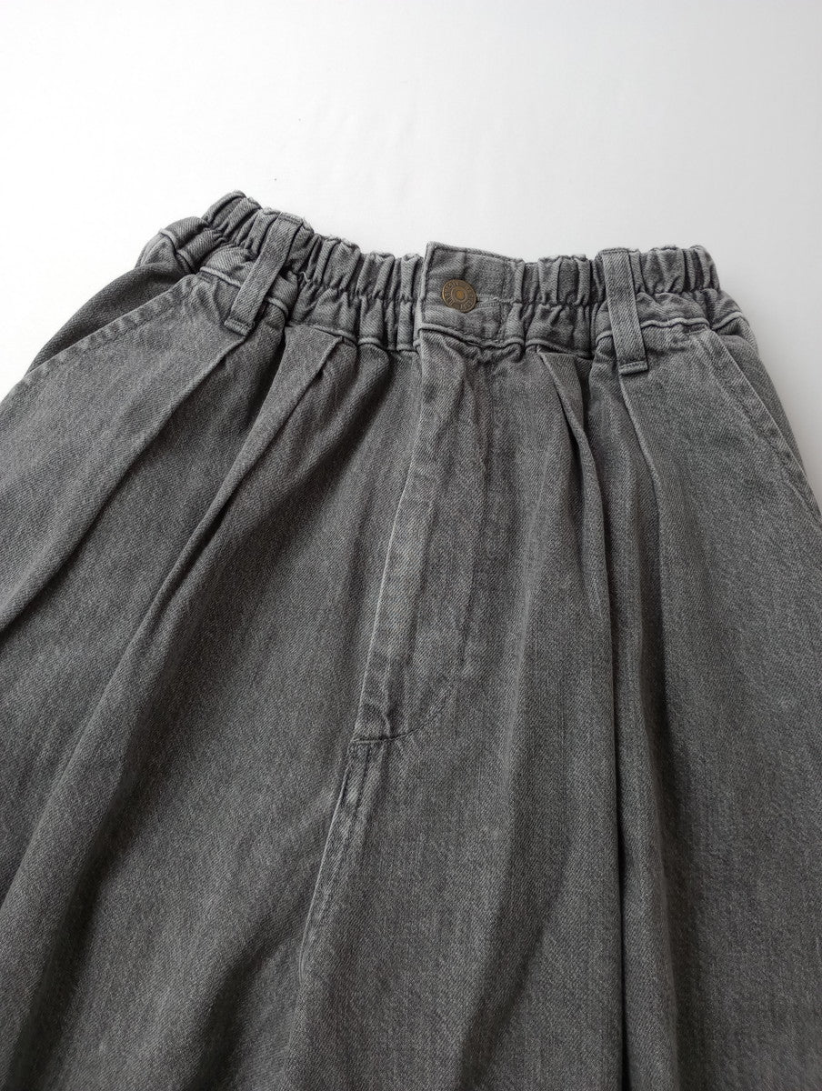 HARVESTY ハーベスティ BLACK DENIM CIRCUS PANTS ブラックデニム サーカスパンツ GRAY FADE グレー 1【中古】