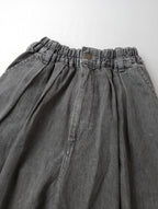 HARVESTY ハーベスティ BLACK DENIM CIRCUS PANTS ブラックデニム サーカスパンツ GRAY FADE グレー 1【中古】