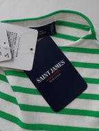 新品 SAINT JAMES セントジェームス OUESSANT LOOSE ウェッソン ルーズ ボーダールーズ バスクシャツ  グリーン 001 【中古】