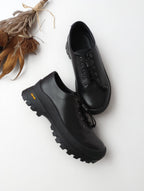 molle shoes モールシューズ レザーシューズ Q/L OXFORD クイックシューレース 靴 黒 ブラック  【中古】