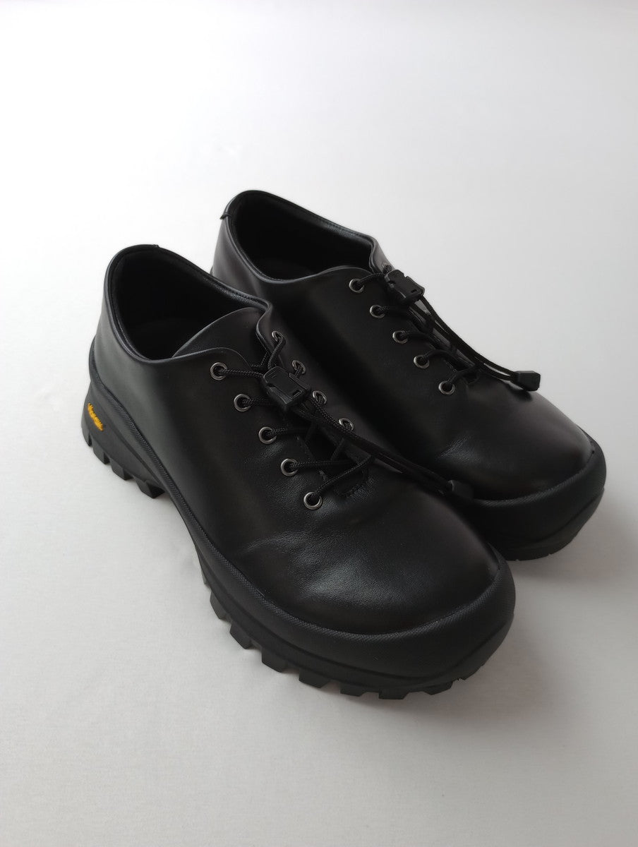 molle shoes モールシューズ レザーシューズ Q/L OXFORD クイックシューレース 靴 黒 ブラック  【中古】