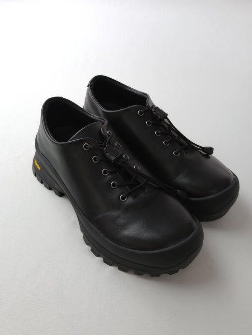 molle shoes モールシューズ レザーシューズ Q/L OXFORD クイックシューレース 靴 黒 ブラック  【中古】
