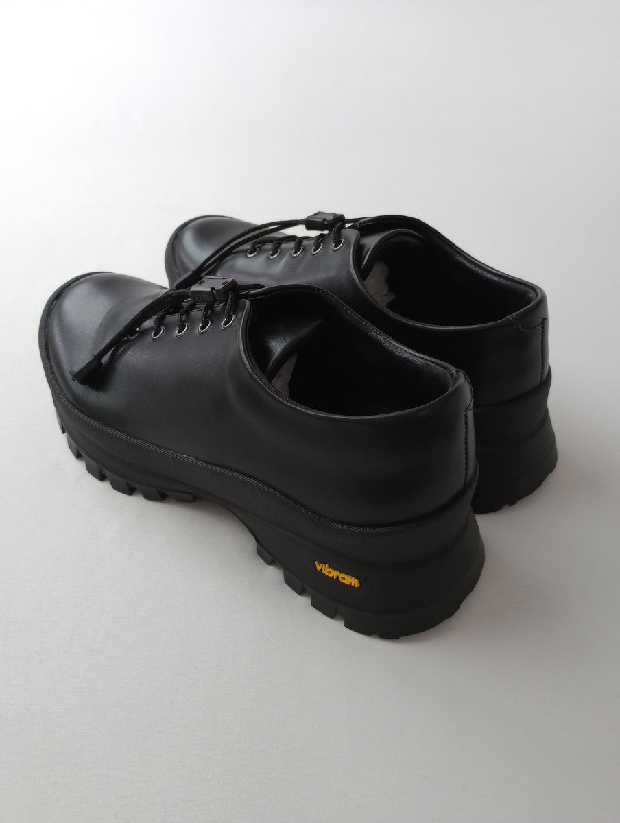 molle shoes モールシューズ レザーシューズ Q/L OXFORD クイックシューレース 靴 黒 ブラック  【中古】