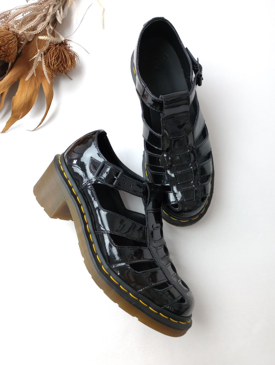 Dr.Martens ドクターマーチン フィッシャーマン サンダル 靴 黒 ブラック  UK6 【中古】
