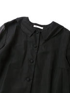 a. エードット 大橋歩 シアー シャツワンピース  黒 ブラック【中古】