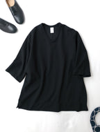 NO CONTROL AIR ノーコントロールエアー フィールドセンサー 2重編みカノコ 5分袖 Tシャツ カットソー トップス  黒 ブラック  (12M＋3905)【中古】