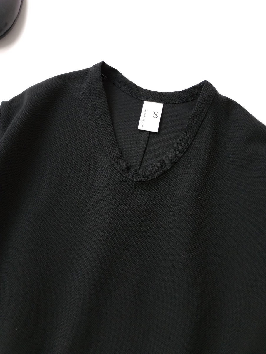 NO CONTROL AIR ノーコントロールエアー フィールドセンサー 2重編みカノコ 5分袖 Tシャツ カットソー トップス  黒 ブラック  (12M＋3905)【中古】