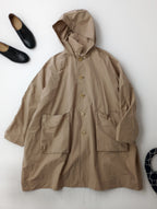 atelier naruse アトリエナルセ コットンナイロンタフタフーデットコート ベージュフード着脱可能  2WAY  【中古】