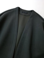 TRAVAIL MANUELトラヴァイユマニュアル クッション ダンボール ロング エア コート ダークグレー【中古】
