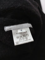 FACTORY ファクトリー キャメル 100％ ニットカーディガン ロング  黒 ブラック【中古】