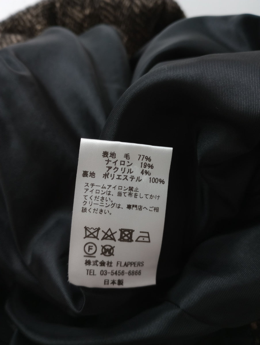 TICCA ティッカ ウール ミックス ツイード ピーコート ダークブラウン゙ 【中古】