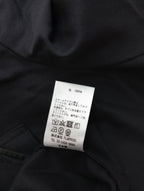 TICCA ティッカ ウォッシャブルウールスタンドカラー ロング シャツ ワンピース 黒に近いダークネイビー 【中古】