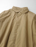 suzuki takayuki スズキタカユキ weather-cloth shirt ウェザークロス シャツ コットン 綿 リネン ワンピース ロング ドレス コート  ベージュ 【中古】