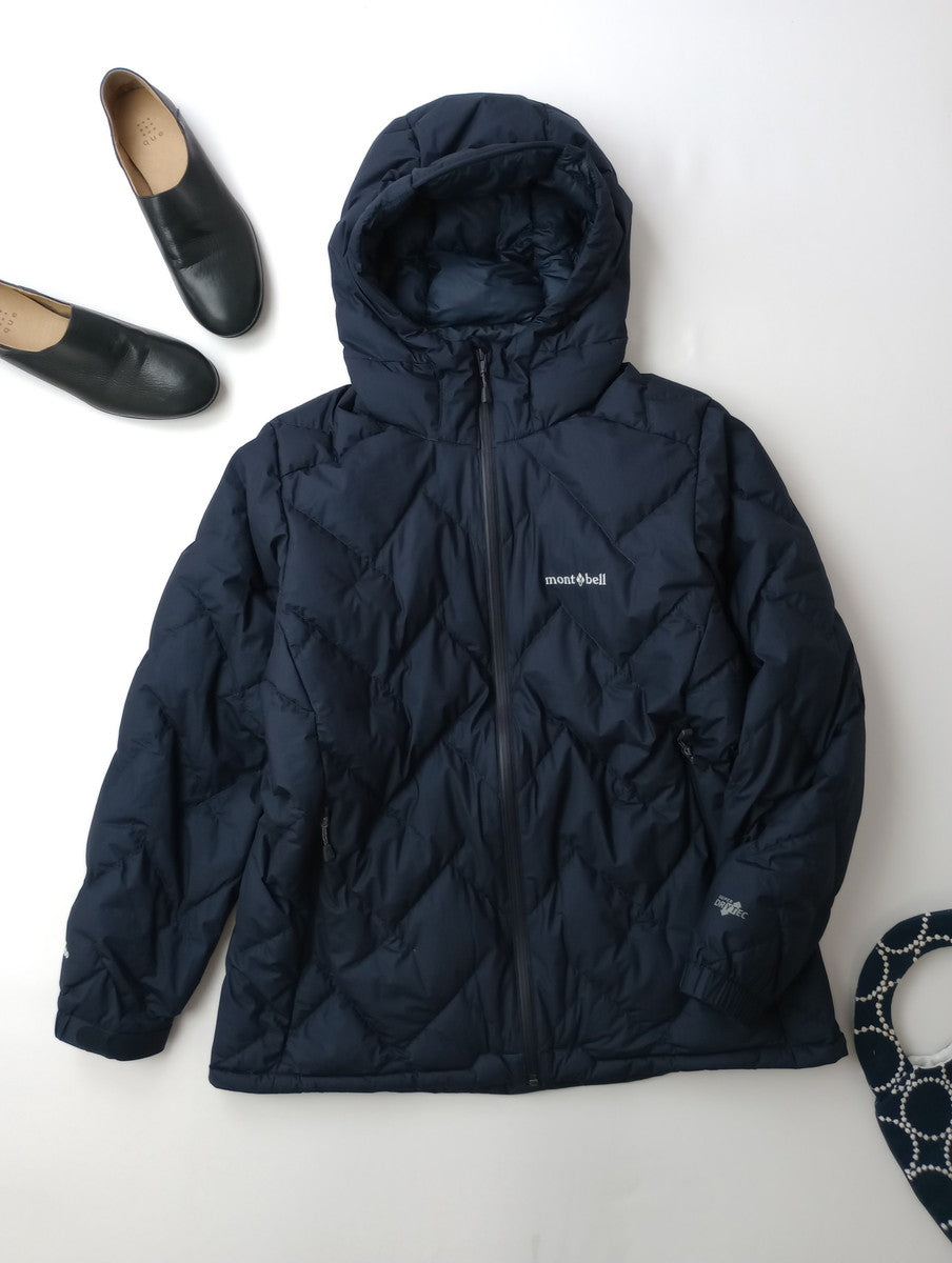 mont-bell モンベル パーマフロスト フード  ライトダウンパーカ Women's ダークネイビー  LR【中古】