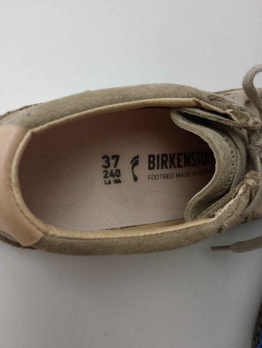 BIRKENSTOCK ビルケンシュトック Pasadena Taupe パサデナ スエード レザー モカシン シューズ  靴  カーキがかったベージュ  37 24 【中古】