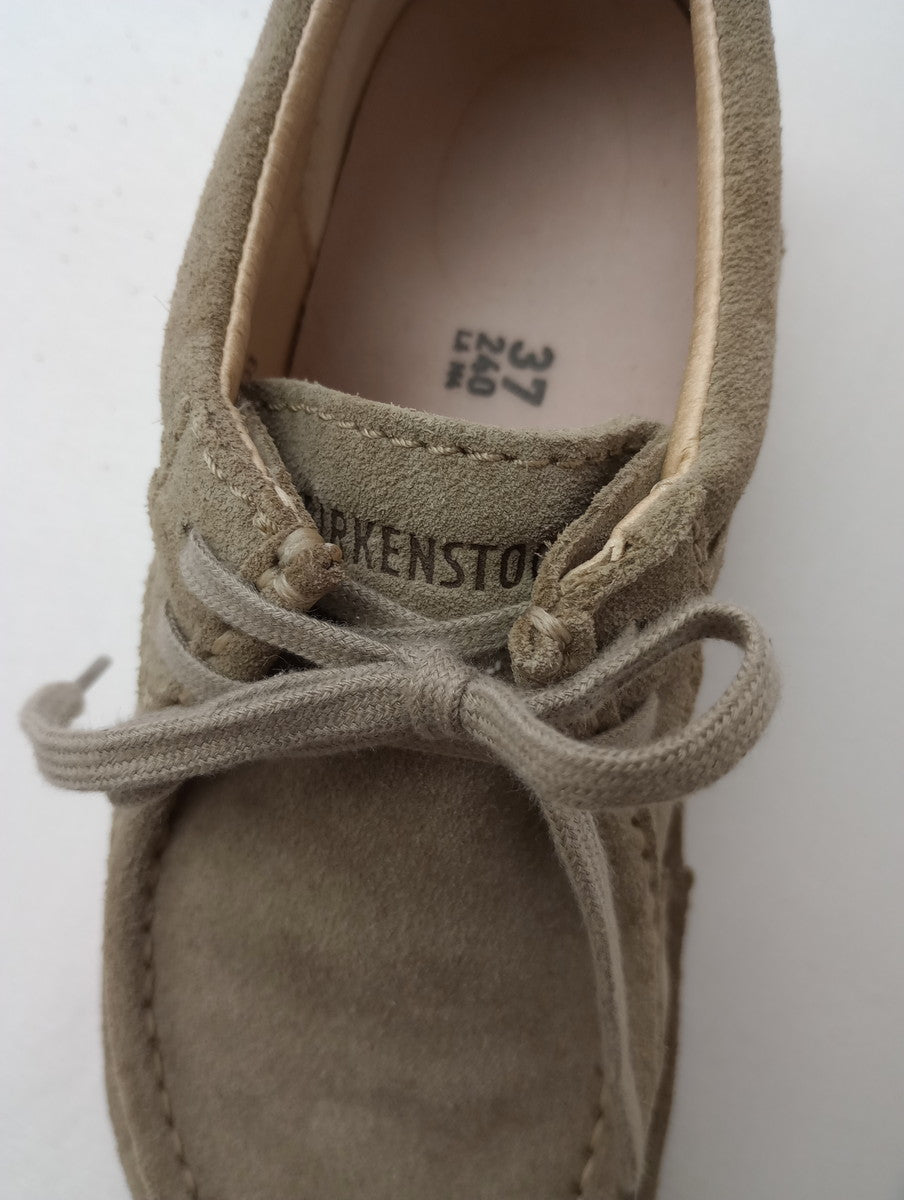 BIRKENSTOCK ビルケンシュトック Pasadena Taupe パサデナ スエード レザー モカシン シューズ  靴  カーキがかったベージュ  37 24 【中古】