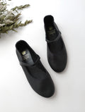 CROWN クラウン レザー ストラップフラットシューズ 靴  黒 ブラック  5【中古】